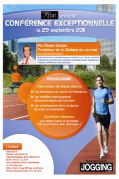 Conférence Blaise Dubois Running Clinic Xrun Jogging International