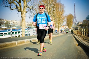 Christian "Barefooteur" avec ses huaraches sur l'EcoTrail 30K 2012