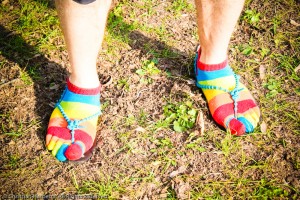 Christian "Barefooteur" avec ses huaraches sur l'EcoTrail 30K 2012 - Sylvie Pham Van, Photographe