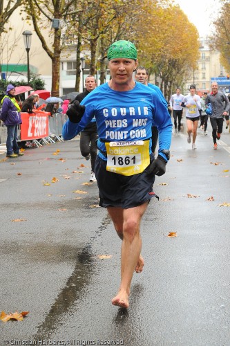 Semi-marathon Boulogne-Billancourt 2012 pieds nus