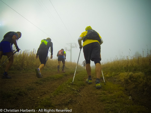 Trail du Massif des Brasses 2015 - Dernière partie raide avant le sommet.